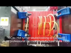 16τρύπα Flip Top Cap Mold PE υλικό δαχτυλίδι τράβηξης για μπουκάλι σάλτσα σόγιας